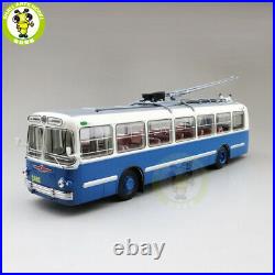 1/43 Classic ZIU 5 Trolleybus Soviet Union Russia Diecast Model Bus Car Blue