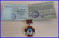 100% CHERNOBYL USSR LIQUIDATE Union Certificate + Soviet Medal