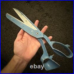 14 GIANT Vintage OLD Russian Soviet Union USSR CCCP 1960 BLUE TAILORS SCISSORS