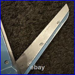 14 GIANT Vintage OLD Russian Soviet Union USSR CCCP 1960 BLUE TAILORS SCISSORS