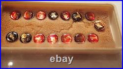 15 1950s/60s USSR Soviet Union Space Badges Pins Buttons Soyuz Sputnik with BOX C1