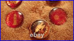 15 1950s/60s USSR Soviet Union Space Badges Pins Buttons Soyuz Sputnik with BOX C1