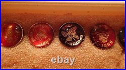 15 1950s/60s USSR Soviet Union Space Badges Pins Buttons Soyuz Sputnik with BOX C1