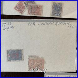 1920-1923 Far Eastern Republic Russia Stamp Lot Imperfs, Overprints, Block Etc