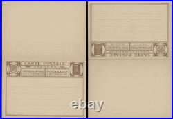 1927, Soviet Union Stationery Unseparated Reply Cards Worker 7k+7k, 6 Languages