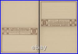 1927, Soviet Union Stationery Unseparated Reply Cards Worker 7k+7k, 6 Languages