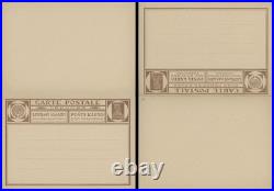 1927, Soviet Union Stationery Unseparated Reply Cards Worker 7k+7k, 6 Languages