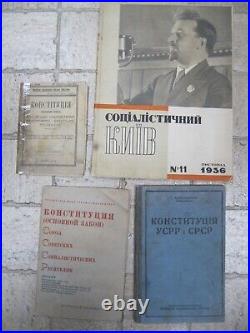 1936 STALIN USSR Constitution magazine Socialist Kyiv Early Era Soviet Union