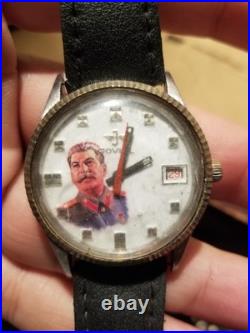 1940'S Stalin PRESIDENT Of Soviet Union Russia WATCH SPECIAL MEMORIAL RARE