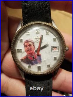 1940'S Stalin PRESIDENT Of Soviet Union Russia WATCH SPECIAL MEMORIAL RARE