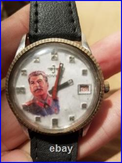 1940'S Stalin PRESIDENT Of Soviet Union Russia WATCH SPECIAL MEMORIAL RARE