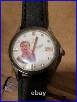 1940'S Stalin PRESIDENT Of Soviet Union Russia WATCH SPECIAL MEMORIAL RARE