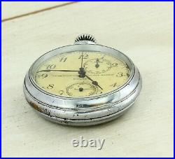 1940's RARE Kirovskie K-43 pocket watch chronograph Right time (Vernoe Vremia)