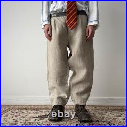 1940s Vintage Soviet Union USSR Farmer Work Linen Trousers