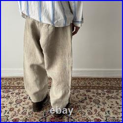 1940s Vintage Soviet Union USSR Farmer Work Linen Trousers