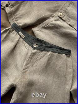 1940s Vintage Soviet Union USSR Farmer Work Linen Trousers