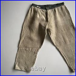 1940s Vintage Soviet Union USSR Farmer Work Linen Trousers