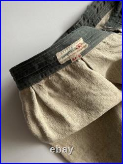 1940s Vintage Soviet Union USSR Farmer Work Linen Trousers