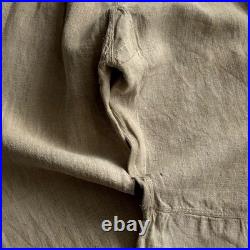 1940s Vintage Soviet Union USSR Farmer Work Linen Trousers