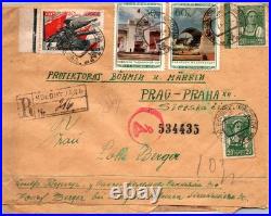 1941 RUSSIA Soviet Union USSR Militar Registered Cover to Prague Czechoslovakia