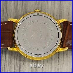 1950's RARE Poljot 2409 USSR Soviet men's gold plated AU20 wristwatch. EXPORT