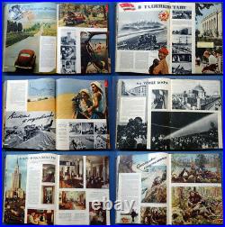 1952-1954 Soviet Union Russian USSR Vintage? Onvolute Set of 10 Magazines Stalin
