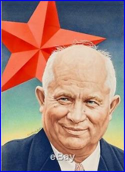 1957 Time Magazine COVER ART Nikita Khrushchev Cold War Baker USSR Soviet Union