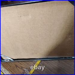 1960s Soviet Union USSR PROPAGANDA CLOTH FLAG GREEN SIGN vintage picture FRAMED