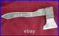 1960s VINTAGE SOVIET UNION USSR SOUVENIR METAL AXE withSPUTNIC FIRST SATELLITE