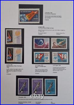 1961-86 Soviet Union Jubilee Collection of Space stamps in book Limited Edition