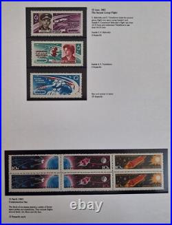 1961-86 Soviet Union Jubilee Collection of Space stamps in book Limited Edition