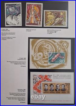 1961-86 Soviet Union Jubilee Collection of Space stamps in book Limited Edition
