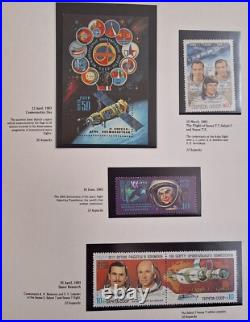 1961-86 Soviet Union Jubilee Collection of Space stamps in book Limited Edition
