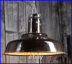 1963 Alte draußen Emaile Industrielampe Loftlampe Fabrik Ø40cm LOFT LAMP