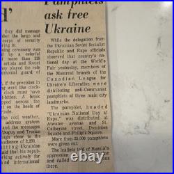 1967 Expo Montreal Ukrainian National Day Protest Pamphlet News Propaganda Lot