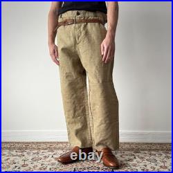 1970s Vintage Soviet Union USSR Work Welders Hemp Pants