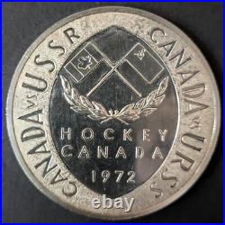 1972 Summit Series 2oz. Sterling Silver Coin Canada Vs. USSR Hockey Soviet Union