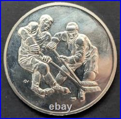 1972 Summit Series 2oz. Sterling Silver Coin Canada Vs. USSR Hockey Soviet Union