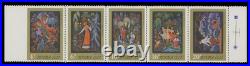 1975, Soviet Union Palekh Arts, Se-tenant Strip Of 5 Imperf At Left Nh, Sc. #4404