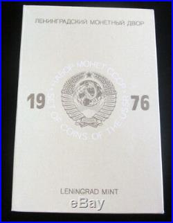 1976 Russia Ussr Cccp Soviet Union Official Leningrad Mint Prooflike Set (9)