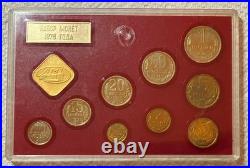 1976 Russia Ussr Soviet Union Official Leningrad Mint Proof Like Set (9) -rare