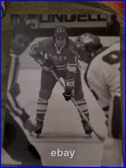 1976 Valeri Kharlamov Winter Olympics Hockey Photo Soviet Union NHL Russian Cccp