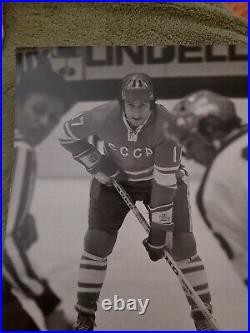 1976 Valeri Kharlamov Winter Olympics Hockey Photo Soviet Union NHL Russian Cccp