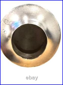 1980 Moscow Olympics USSR Souvenir Vase Silverplate Filigree Olympic Rings