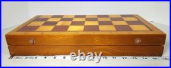 1980s Ambroid Plastic Chess Set Soviet Union USSR Faux Amber Marble WithBoard Case
