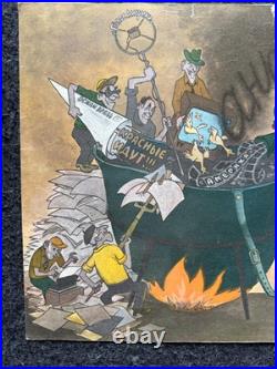 1980s Anti-Journalism Soviet Union Propaganda Poster, Original USSR Propaganda