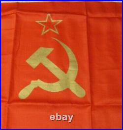 1985 Original Ussr Cccp National Soviet Red Flag Sickle Hammer Banner Communism1