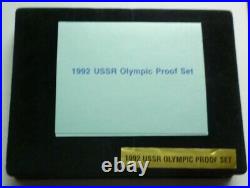 1991 Russia Ussr Cccp Proof Set (6) 1992 Barcelona Olympic Games Box, Coa