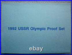 1991 Russia Ussr Cccp Proof Set (6) 1992 Barcelona Olympics Box, Coa -rare