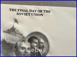 1991 Russia Ussr Cover Final Day Of The Soviet Union Cachet